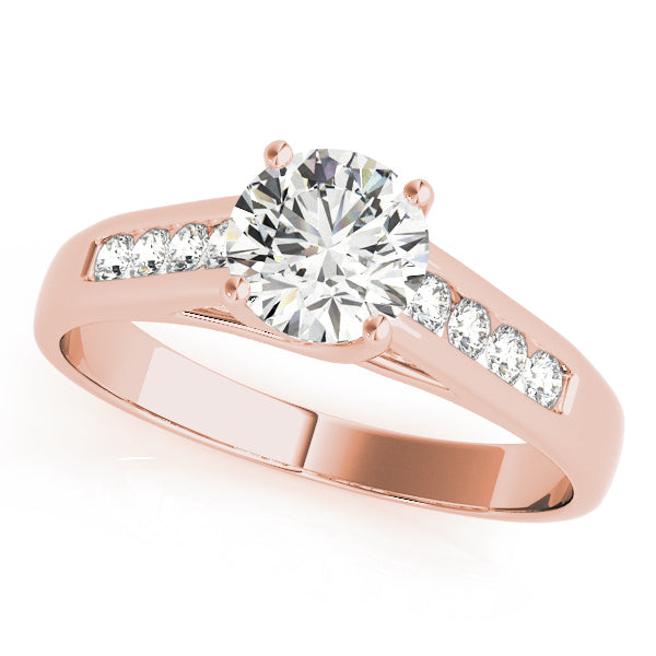14K Rose Gold 1 1/8 ct tw Trellis Diamond Engagement Ring