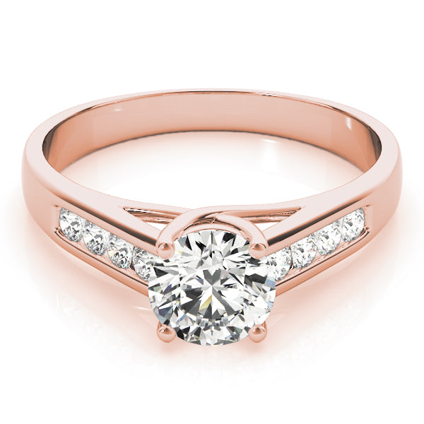 14K Rose Gold 1 1/8 ct tw Trellis Diamond Engagement Ring