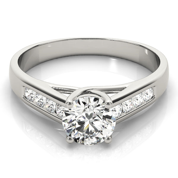 Platinum 1 CT Round Diamond Trellis Engagement Ring