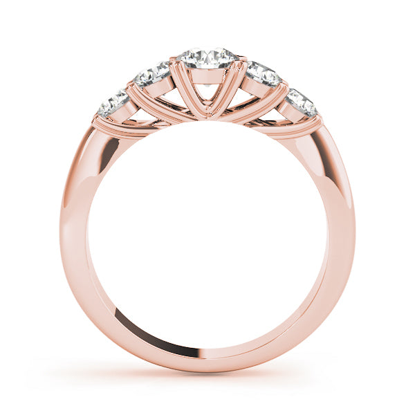 18K Rose Gold Diamond Wedding Ring