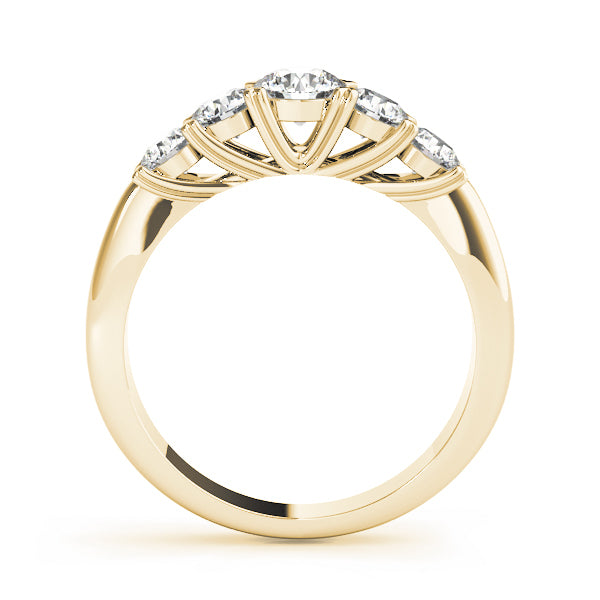 18K Yellow Gold Diamond Wedding Band 1 ctw