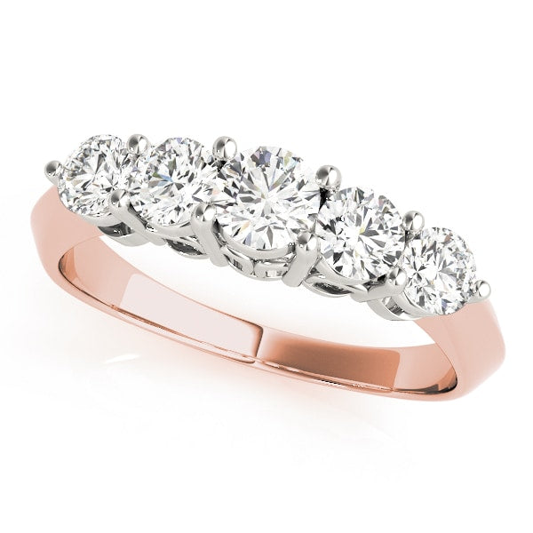 14K Rose Gold 1 ct tw Diamond Wedding Ring