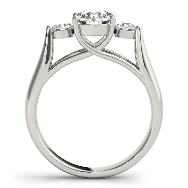 14K White Gold 1.25ctw Diamond Three-Stone Ring