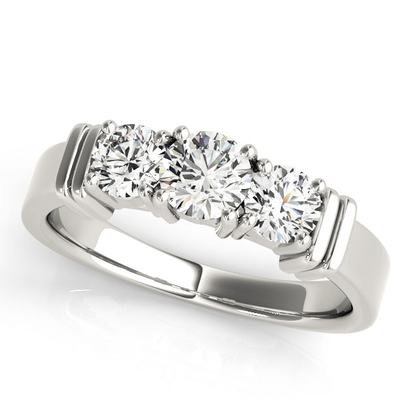 14K White Gold 1 CT Round Diamond Engagement Ring