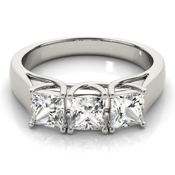 14K White Gold Princess Diamond Engagement Ring