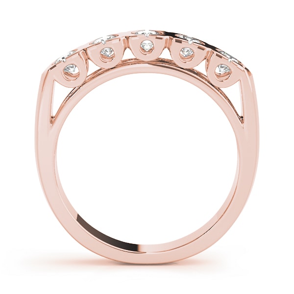 18K Rose Gold 1 ct tw Diamond Wedding Ring