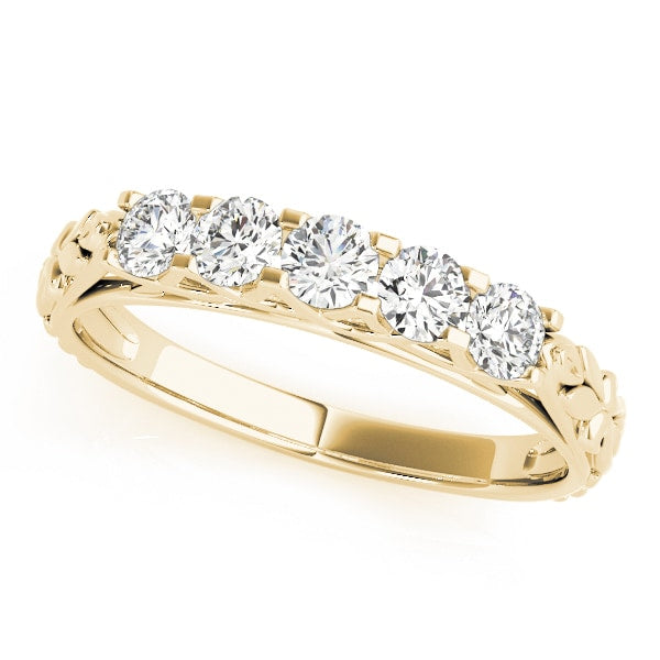 18K Yellow Gold 7/8 ct tw Diamond Wedding Ring