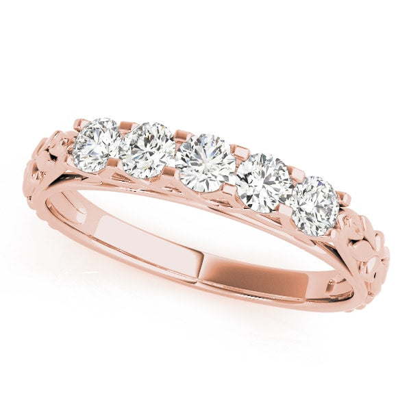 18K Rose Gold 7/8 ct tw Diamond Wedding Ring