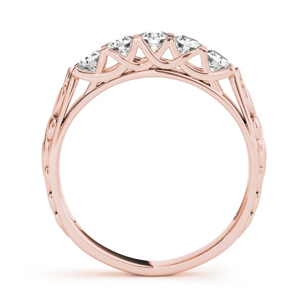 14K Rose Gold 7/8 ct tw Diamond Wedding Ring