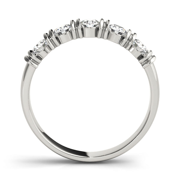 18K White Gold 5-Stone Diamond Wedding Ring