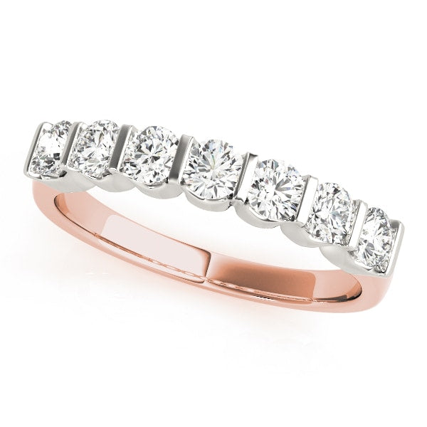 18K Rose Gold 1 ct tw Diamond Wedding Ring