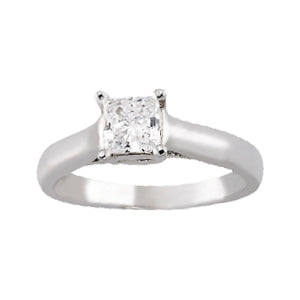 Platinum 3/4 CT Diamond Trellis Engagement Ring