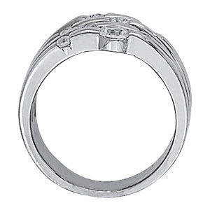 Platinum 1 CT Diamond Fashion Right Hand Ring