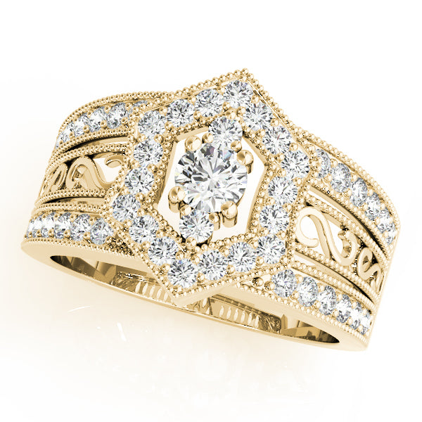 14K Yellow Gold Multi-Diamond Fashion Ring