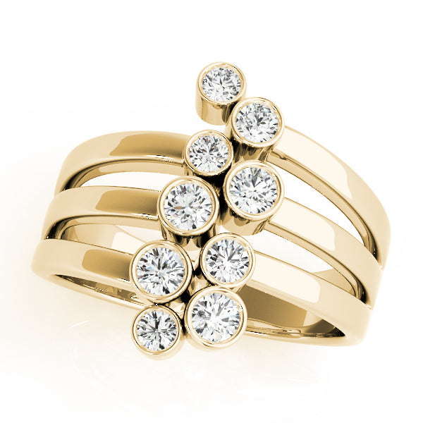 14K Yellow Gold Multi-Diamond Fashion Ring