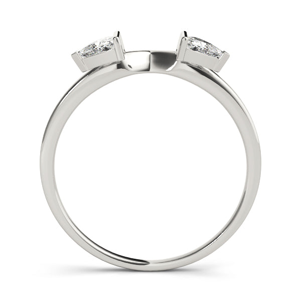 14K White Gold Trillion Diamond Wedding Ring