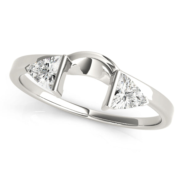 18K White Gold Trillion Diamond Wedding Ring