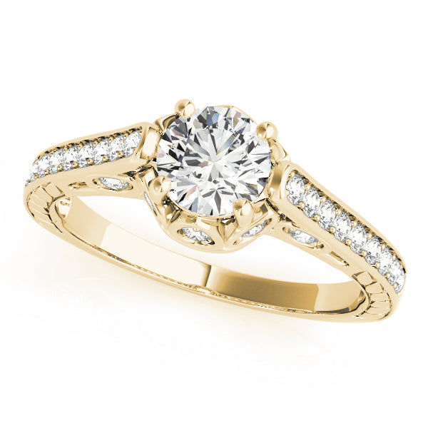 14K Yellow Gold 1 ct tw Vintage Diamond Engagement Ring