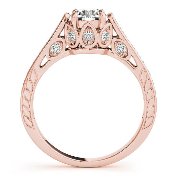 14K Rose Gold 1 ct tw Vintage Diamond Engagement Ring