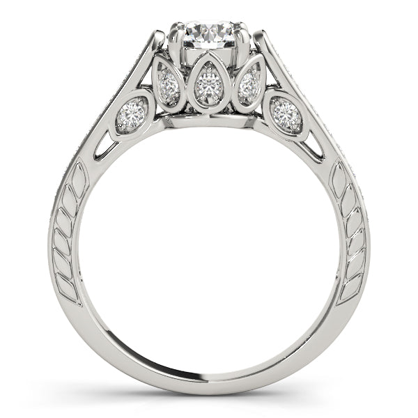 18K White Gold Vintage Diamond Engagement Ring