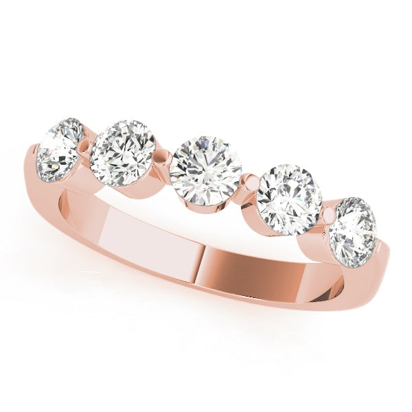 14K Rose Gold 1 ct tw Diamond Wedding Ring