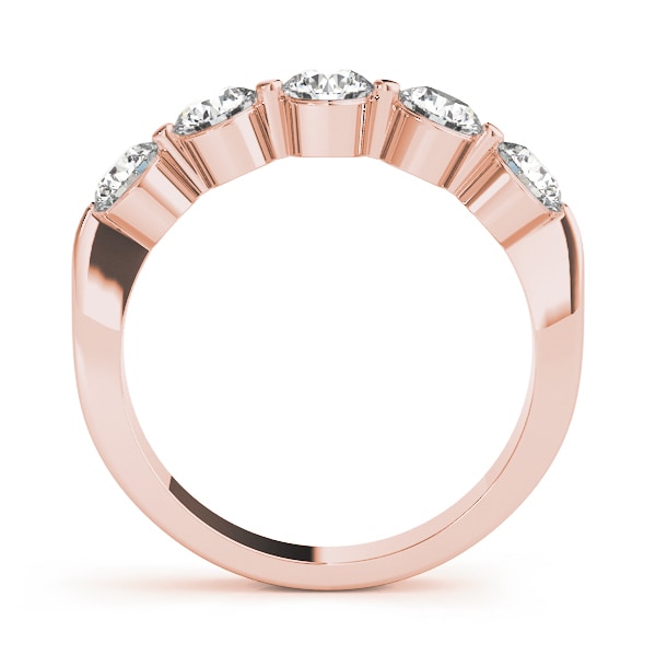 14K Rose Gold 1 ct tw Diamond Wedding Ring
