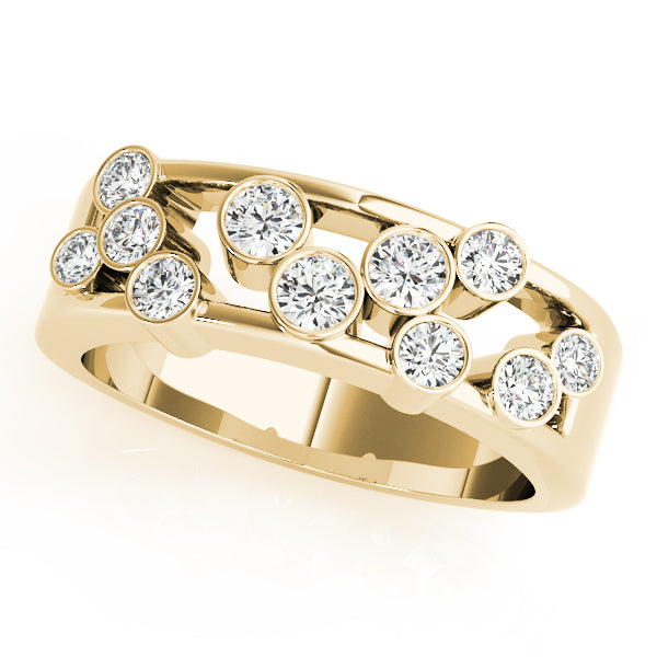 14K Yellow Gold Multi-Diamond Fashion Ring