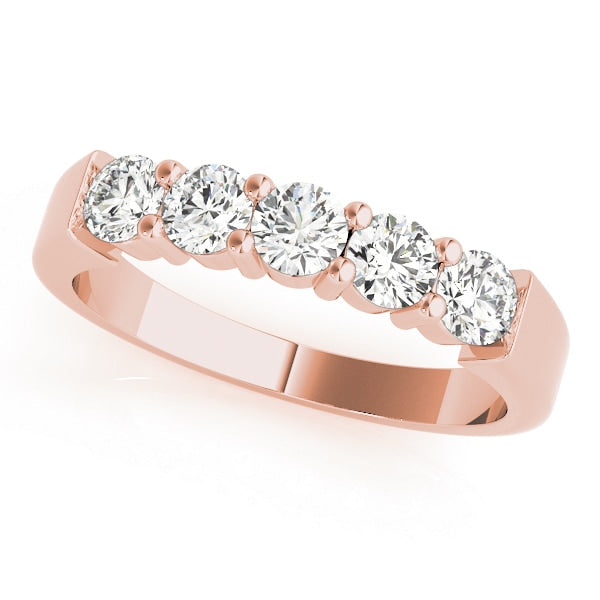 18K Rose Gold 1/2 ct tw Diamond Wedding Ring