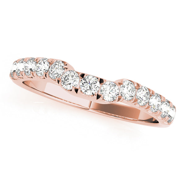 14K Rose Gold Diamond Wedding Band