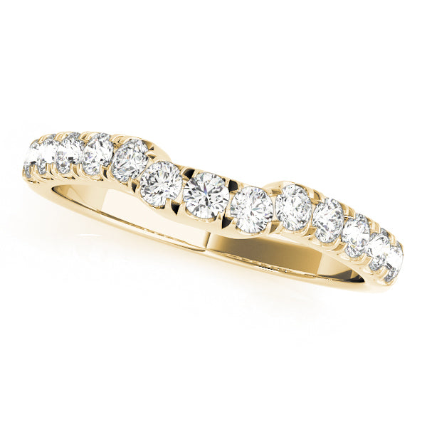 18K Yellow Gold Multi-Diamond Wedding Band