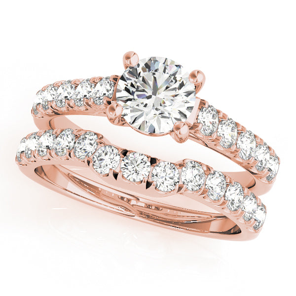 1 CT Rose Gold Round Diamond Engagement Ring