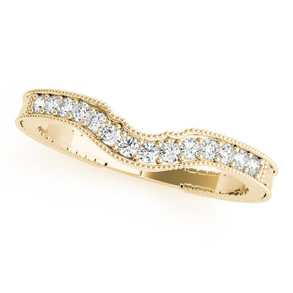 14K Yellow Gold 1/4 ctw Diamond Wedding Band