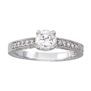 Platinum Vintage 1.16 ctw Diamond Engagement Ring