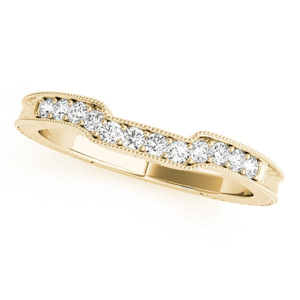 18K Yellow Gold 1/5 ct tw Diamond Wedding Ring