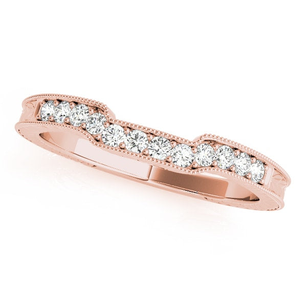 18K Rose Gold 1/5 ct tw Diamond Wedding Ring