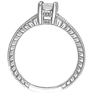 Platinum Vintage 7/8 CT Diamond Engagement Ring