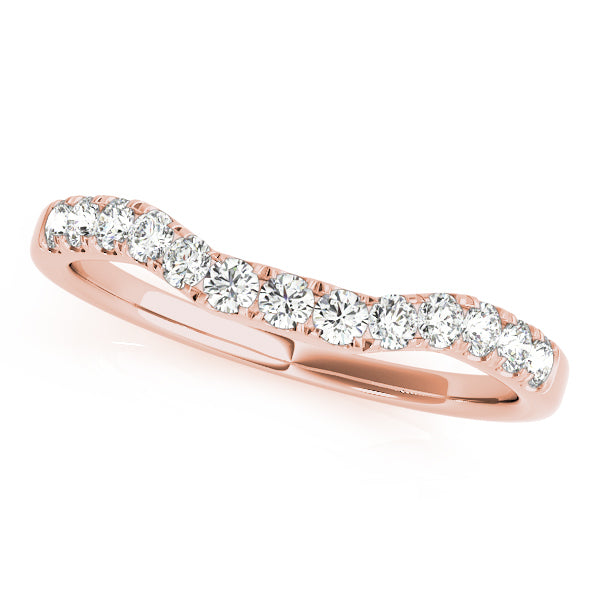 18K Rose Gold Diamond Wedding Ring