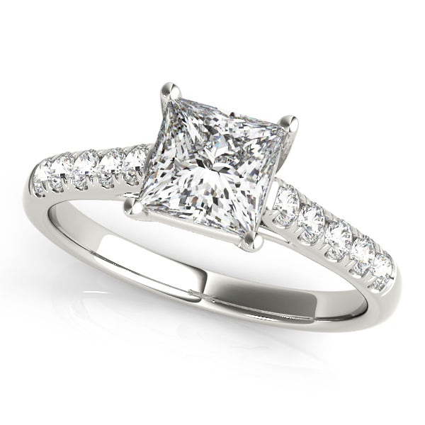 18K White Gold 1 CT Diamond Trellis Engagement Ring