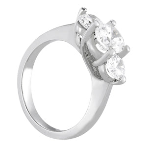 Platinum 1 CT Diamond Three-Stone Engagement Ring