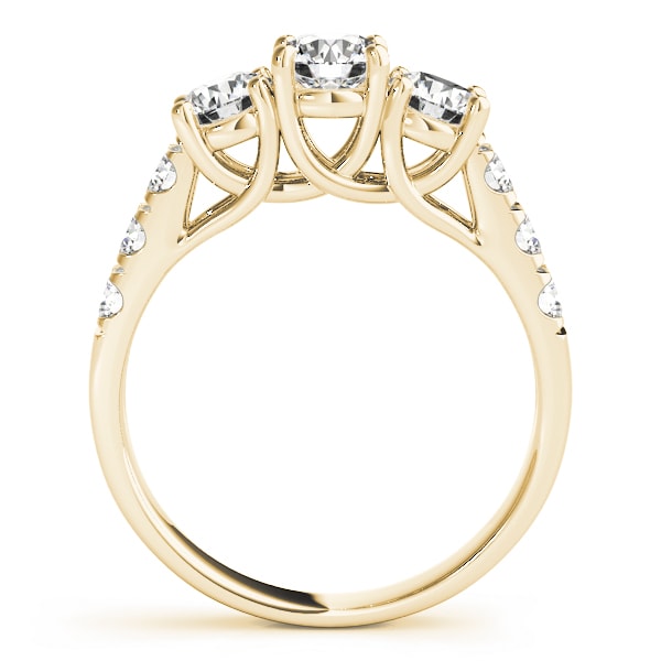 14K Yellow Gold 1 ct tw Three Stone Diamond Engagement Ring
