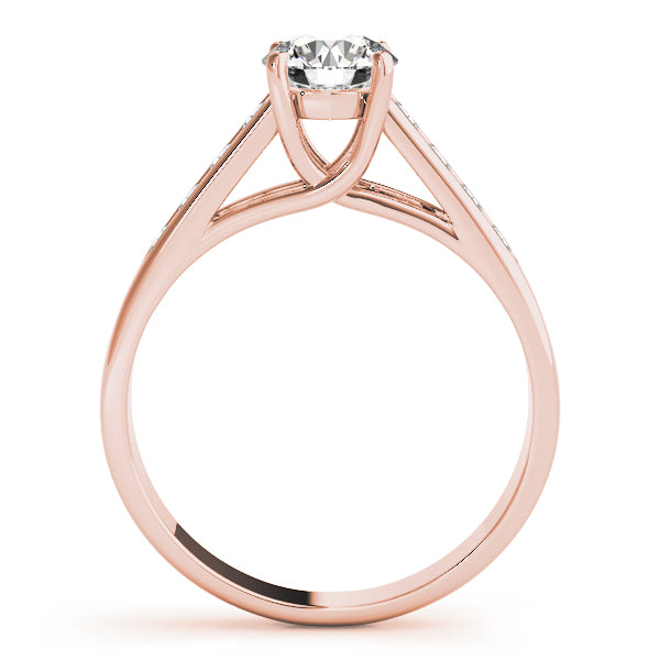 14K Rose Gold 1 1/5 ct tw Trellis Diamond Engagement Ring