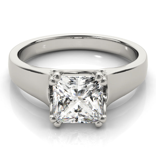14K White Gold 0.26ct Princess Diamond Engagement Ring