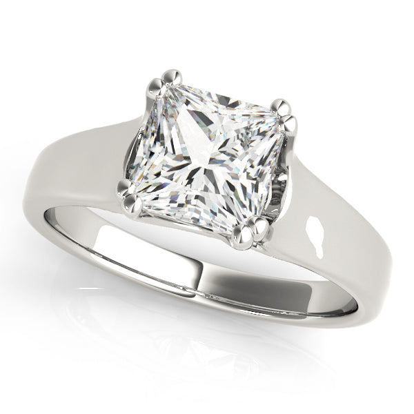 14K White Gold 0.26ct Princess Diamond Engagement Ring