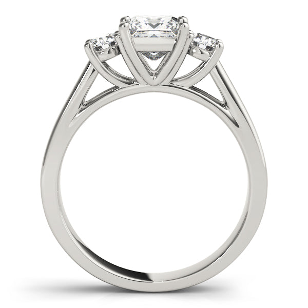 14K White Gold 1 ct Diamond Three-Stone Engagement Ring