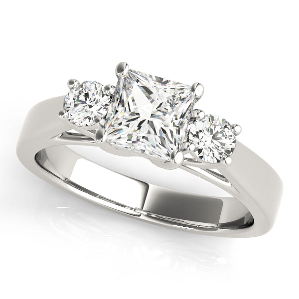Platinum 1 CT Diamond Three Stone Engagement Ring
