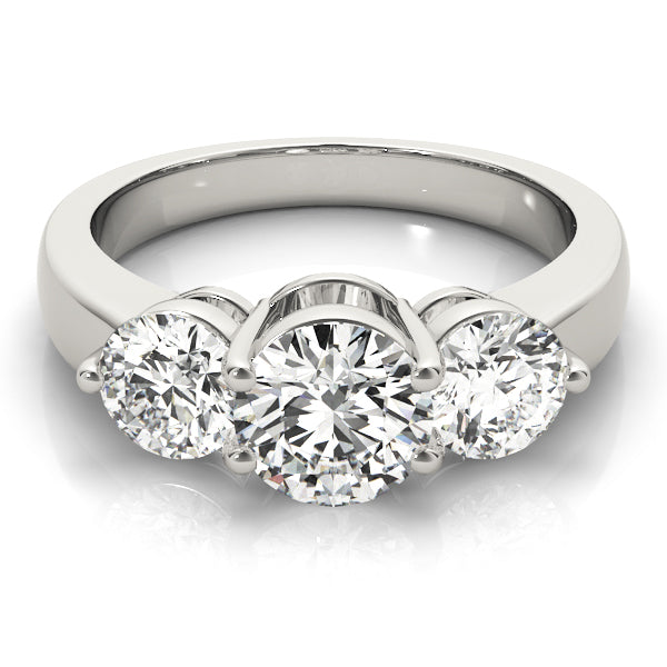 18K White Gold 2 ctw Round Diamond Engagement Ring