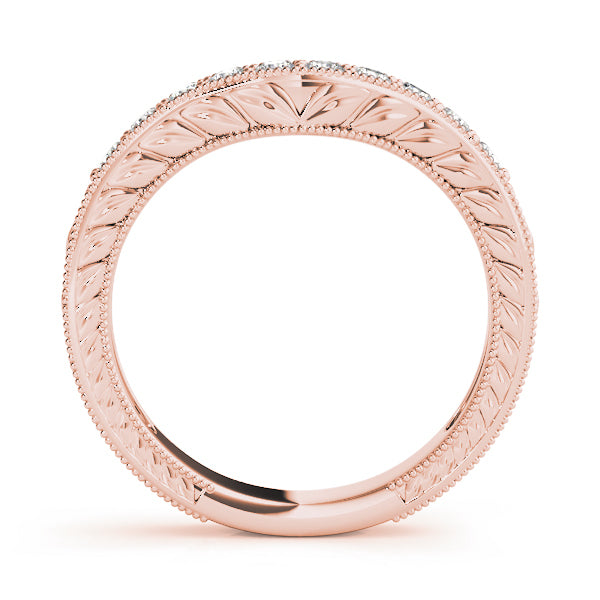 18K Rose Gold Diamond Wedding Ring