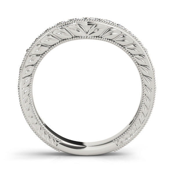 14K White Gold Round Diamond Wedding Ring
