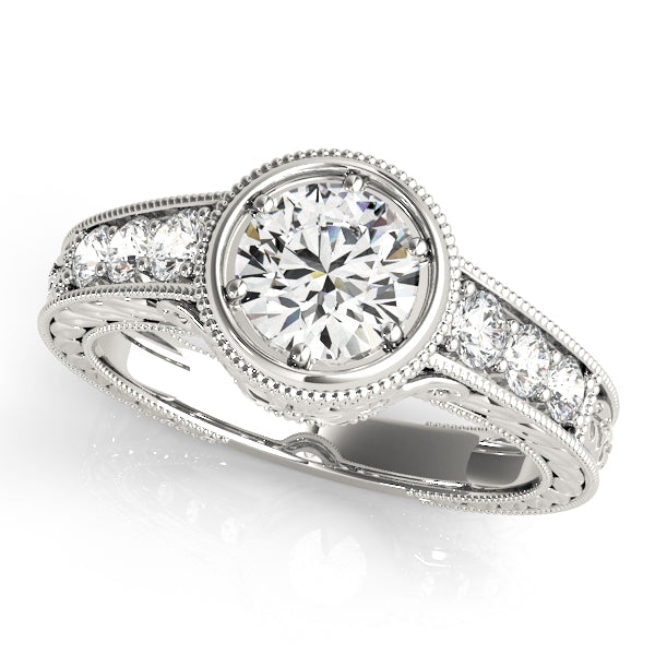 Platinum 2 ct tw Vintage Diamond Engagement Ring