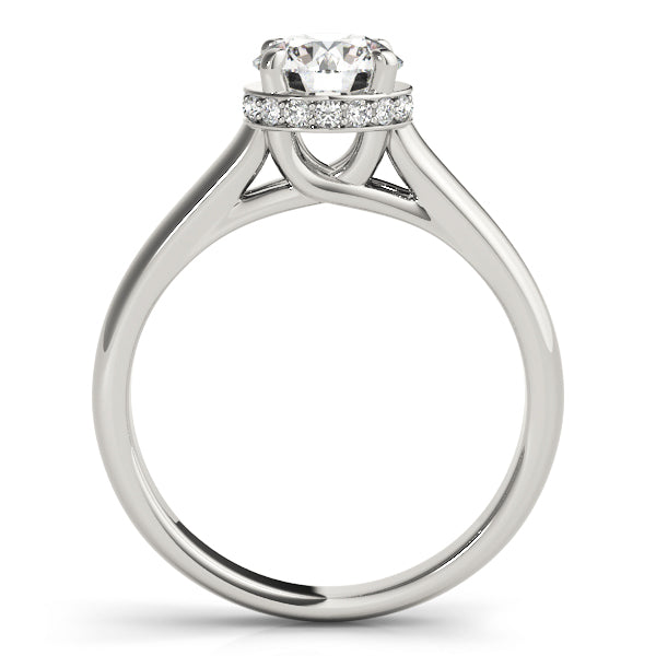 18K White Gold 1 CT Round Diamond Engagement Ring